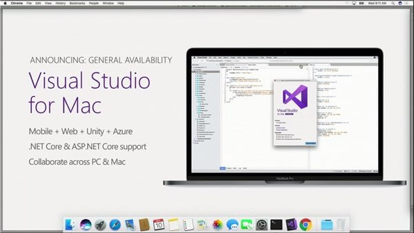 苹果Mac系统也能用上微软的Visual Studio来开发了